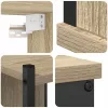 Fürdőszoba bútor szett 4 pcs sonoma tölgy 33 x 33 x 185.5 cm