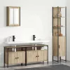 Fürdőszoba bútor szett 4 pcs sonoma tölgy 33 x 33 x 185.5 cm