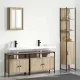 Fürdőszoba bútor szett 4 pcs sonoma tölgy 33 x 33 x 185.5 cm