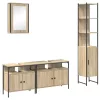 Fürdőszoba bútor szett 4 pcs sonoma tölgy 33 x 33 x 185.5 cm