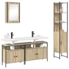Fürdőszoba bútor szett 4 pcs sonoma tölgy 33 x 33 x 185.5 cm