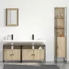Fürdőszoba bútor szett 4 pcs sonoma tölgy 33 x 33 x 185.5 cm