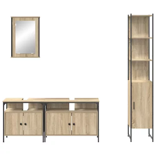Fürdőszoba bútor szett 4 pcs sonoma tölgy 33 x 33 x 185.5 cm