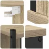 Fürdőszoba bútor szett 4 pcs sonoma tölgy 33 x 33 x 185.5 cm