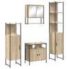 Fürdőszoba bútor szett 4 pcs sonoma tölgy 33 x 33 x 185.5 cm