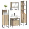 Fürdőszoba bútor szett 4 pcs sonoma tölgy 33 x 33 x 185.5 cm