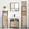 Fürdőszoba bútor szett 4 pcs sonoma tölgy 33 x 33 x 185.5 cm