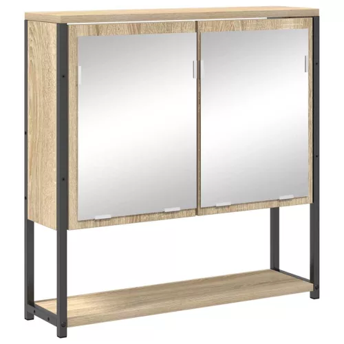 Fürdőszoba bútor szett 4 pcs sonoma tölgy 33 x 33 x 185.5 cm