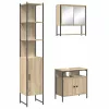 Fürdőszoba bútor szett 3 pcs sonoma tölgy 33 x 33 x 185.5 cm