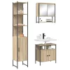 Fürdőszoba bútor szett 3 pcs sonoma tölgy 33 x 33 x 185.5 cm