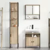 Fürdőszoba bútor szett 3 pcs sonoma tölgy 33 x 33 x 185.5 cm