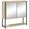 Fürdőszoba bútor szett 3 pcs sonoma tölgy 33 x 33 x 185.5 cm
