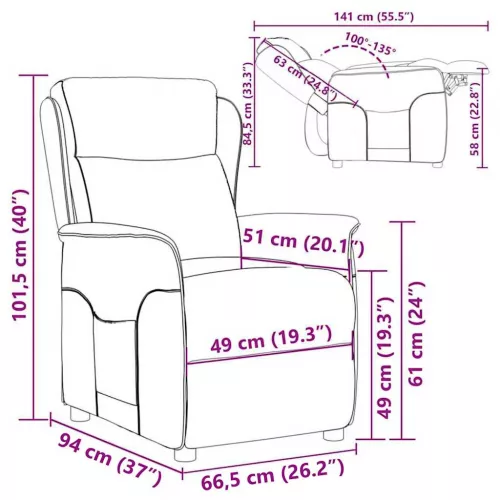 Fotel ágy Sötétszürke 67.5 x 93.5 x 101.5 cm szövet