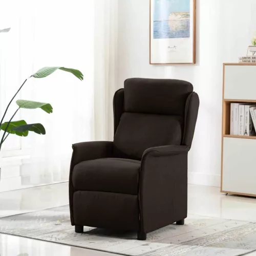 Fotel ágy sötétbarna 67.5 x 93.5 x 101.5 cm szövet