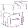 Fotel ágy sötétbarna 67.5 x 93.5 x 101.5 cm szövet