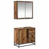 Fürdőszoba bútor szett 2 pcs Régi fa 65 x 33 x 60 cm Faanyag