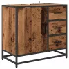 Fürdőszoba bútor szett 2 pcs Régi fa 65 x 33 x 60 cm Faanyag