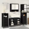 Fürdőszoba bútor szett 4 pcs Musta tammi 80 x 33 x 60 cm