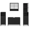 Fürdőszoba bútor szett 4 pcs Musta tammi 90 x 33 x 60 cm
