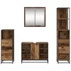Fürdőszoba bútor szett 4 pcs Régi fa 80 x 33 x 60 cm Faanyag