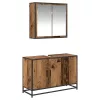Fürdőszoba bútor szett 2 pcs Régi fa 90 x 33 x 60 cm Faanyag