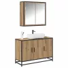 Fürdőszoba bútor szett 2 pcs kézműves tölgy 90 x 33 x 60 cm