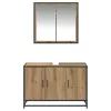 Fürdőszoba bútor szett 2 pcs kézműves tölgy 90 x 33 x 60 cm