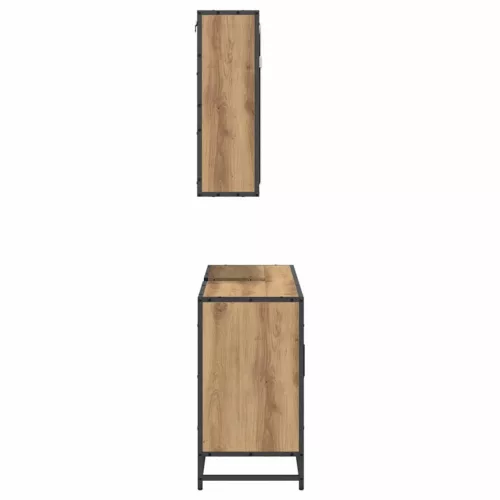 Fürdőszoba bútor szett 2 pcs kézműves tölgy 90 x 33 x 60 cm