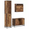 Fürdőszoba bútor szett 3 pcs Régi fa 90 x 33 x 60 cm Faanyag