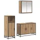Fürdőszoba bútor szett 3 pcs kézműves tölgy 90 x 33 x 60 cm