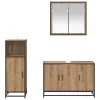Fürdőszoba bútor szett 3 pcs kézműves tölgy 90 x 33 x 60 cm