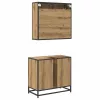 Fürdőszoba bútor szett 2 pcs kézműves tölgy 65 x 33 x 60 cm