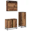 Fürdőszoba bútor szett 3 pcs Régi fa 35 x 37.5 x 100 cm Faanyag