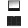 Fürdőszoba bútor szett 2 pcs Musta tammi 80 x 33 x 60 cm