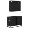 Fürdőszoba bútor szett 2 pcs Musta tammi 80 x 33 x 60 cm