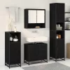 Fürdőszoba bútor szett 4 pcs Musta tammi 35 x 37.5 x 188.5 cm