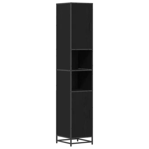 Fürdőszoba bútor szett 4 pcs Musta tammi 35 x 37.5 x 188.5 cm