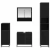 Fürdőszoba bútor szett 4 pcs Musta tammi 35 x 37.5 x 188.5 cm