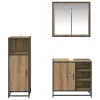 Fürdőszoba bútor szett 3 pcs kézműves tölgy 65 x 33 x 60 cm