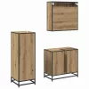 Fürdőszoba bútor szett 3 pcs kézműves tölgy 65 x 33 x 60 cm