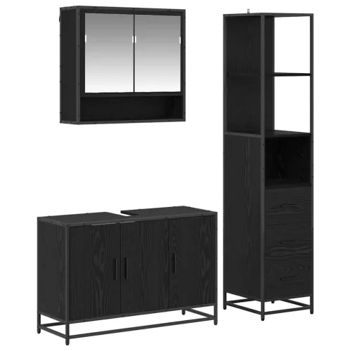 Fürdőszoba bútor szett 3 pcs Régi fa 90 x 33 x 60 cm Faanyag