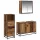 Fürdőszoba bútor szett 3 pcs Régi fa 90 x 33 x 60 cm Faanyag