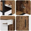 Fürdőszoba bútor szett 3 pcs Régi fa 90 x 33 x 60 cm Faanyag
