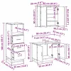 Fürdőszoba bútor szett 3 pcs Régi fa 90 x 33 x 60 cm Faanyag
