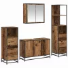Fürdőszoba bútor szett 4 pcs Régi fa 90 x 33 x 60 cm Faanyag