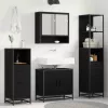 Fürdőszoba bútor szett 4 pcs Musta tammi 65 x 33 x 60 cm