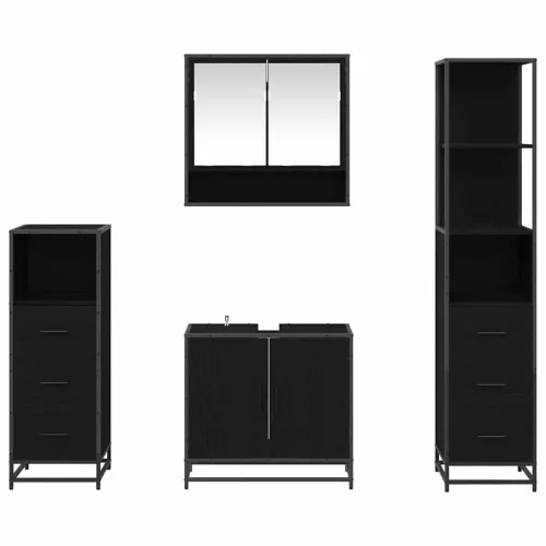 Fürdőszoba bútor szett 4 pcs Musta tammi 65 x 33 x 60 cm