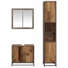 Fürdőszoba bútor szett 3 pcs Régi fa 65 x 33 x 60 cm Faanyag