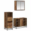 Fürdőszoba bútor szett 3 pcs Régi fa 80 x 33 x 60 cm Faanyag