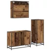 Fürdőszoba bútor szett 3 pcs Régi fa 80 x 33 x 60 cm Faanyag